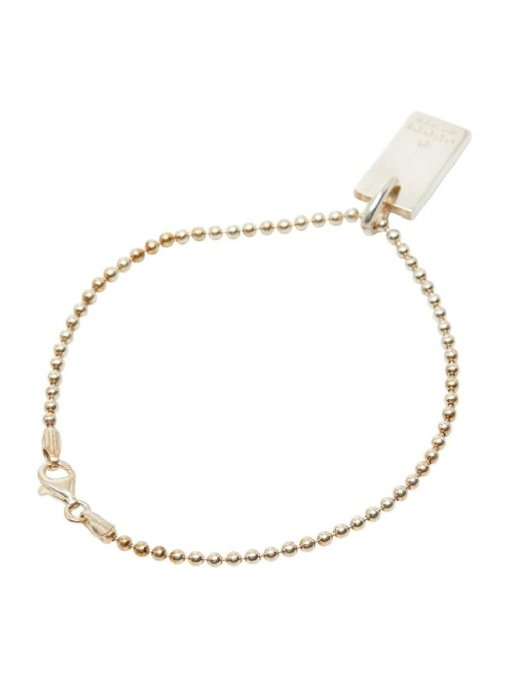 Gucci Logo Plate Bracelet Ball Chain Silver - Picture 2 of 7
